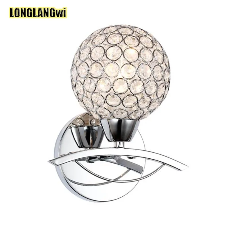 Современные хрустальные Настенные светильники с двойным ползуном для спальни