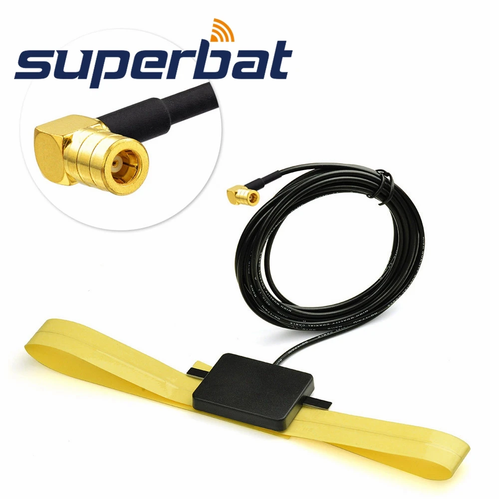 Superbat DAB автомобильная антенна радио внутренний Стекло крепление SMB разъем 3 м