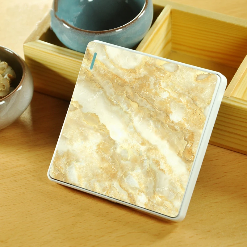 Новый стиль каменный цвет настенный выключатель с одним управлением два пути 6A 110