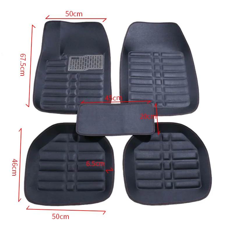 

Universal Car Floor Mat Leather Front Rear Waterproof dirty free Floor Mats Car Rugs For 99% Cars 4 Pieces Car Accessories