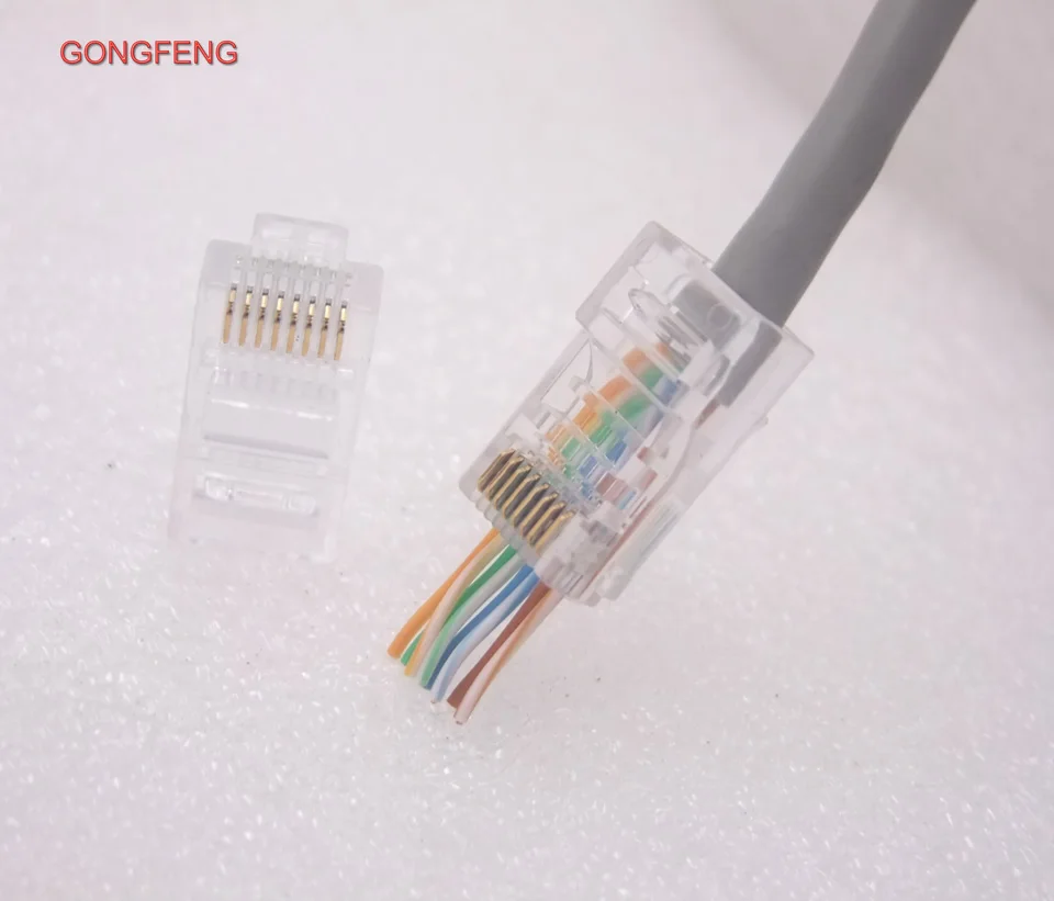 100 шт. Новинка лидер продаж разъем RJ45 8P8C CAT6 шесть типов неэкранированных сквозных