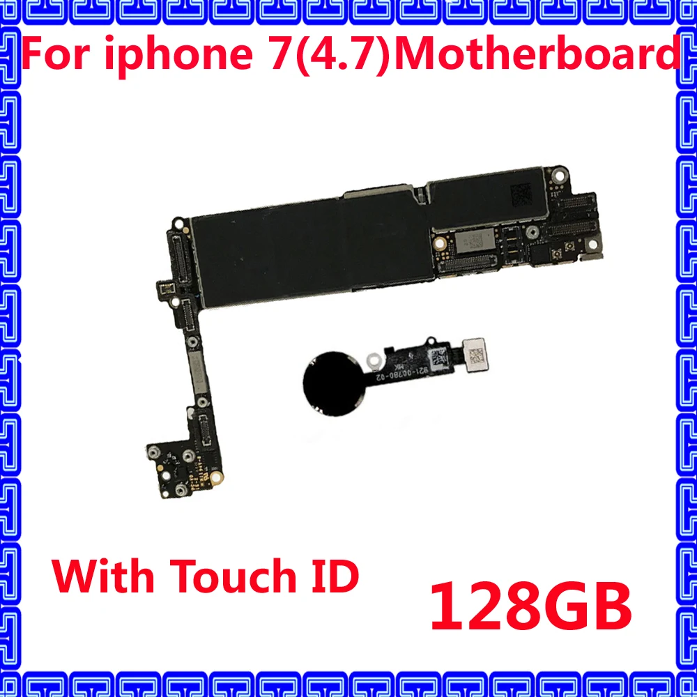 Для iphone 7 оригинальная материнская плата с/без touch ID 128 ГБ разблокированная iCloud +