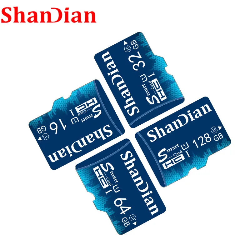 Shandian новая Оригинальная карта памяти 128 Гб 64 ГБ 32 ГБ 16 ГБ 8 ГБ 4 ГБ Высокое качество Micro SD карта TF карта+ Бесплатный адаптер для смартфона