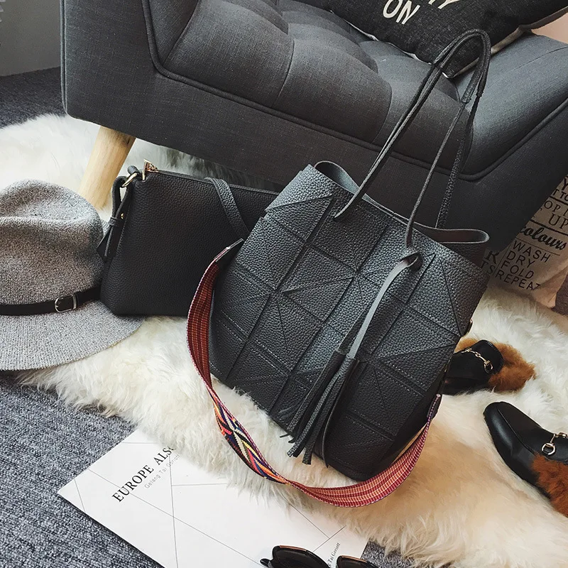 2 шт./компл. модные женские кожаные сумки мессенджеры на плечо цветные ремне с