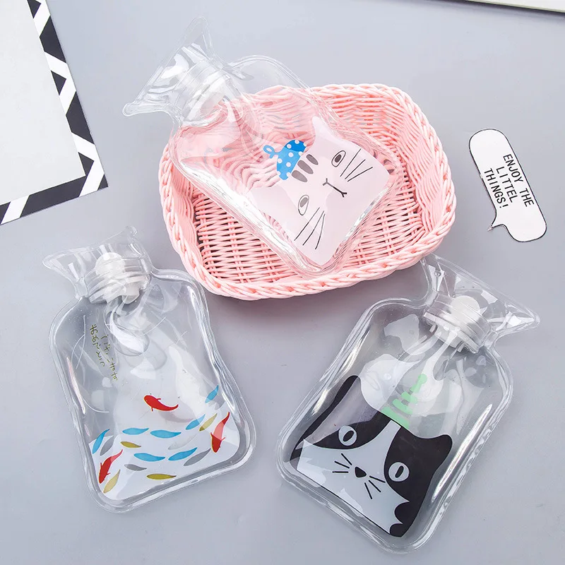 

FOURETAW 1 Piece Creative Cartoon Kawaii Animal Polar Bear Cat Fish Shark Hand Feet Warming Water-filling Hot Water Bag Bottles