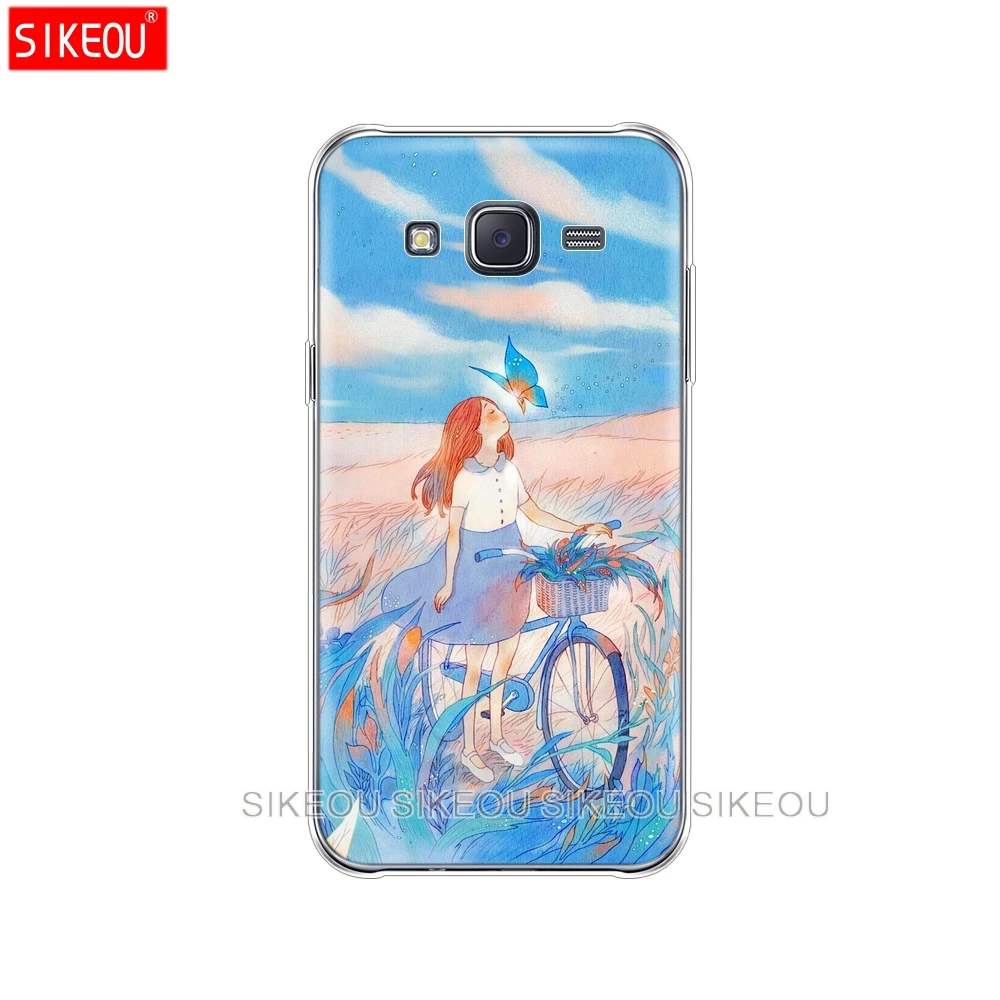 Силиконовый чехол для телефона Samsung Galaxy J1 J2 J3 J5 J7 MINI 2016 2015 prime красивый голубой
