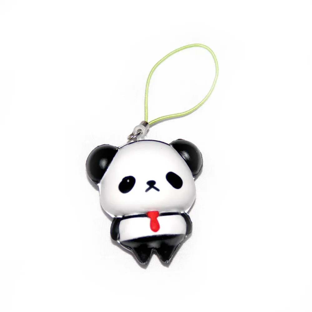 Kuutti мягкий цельный мини милый белый и черный Kawaii панда Мягкий кулон красный