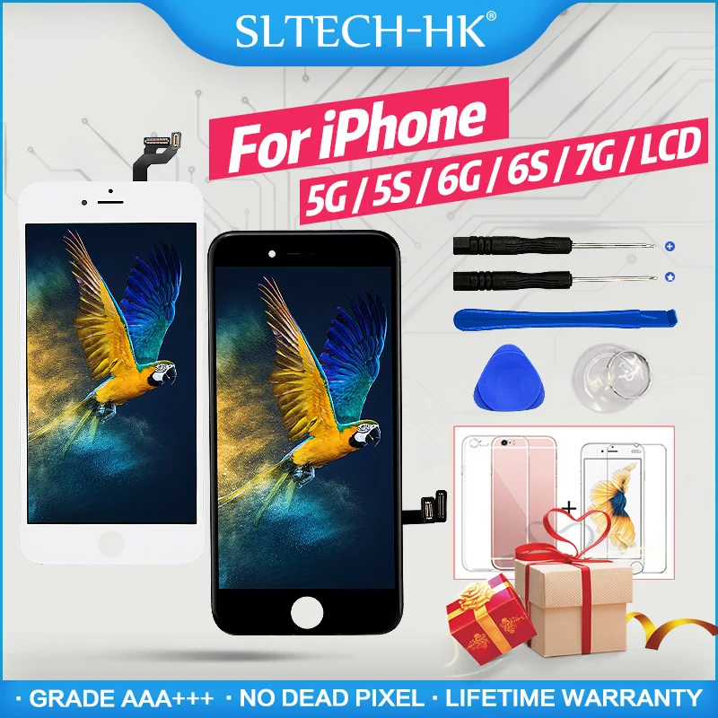 AAA +++ для iPhone 6 6S LCD 100% новый 5 5S 7 Дисплей с 3D сенсорным экраном дигитайзер в сборе
