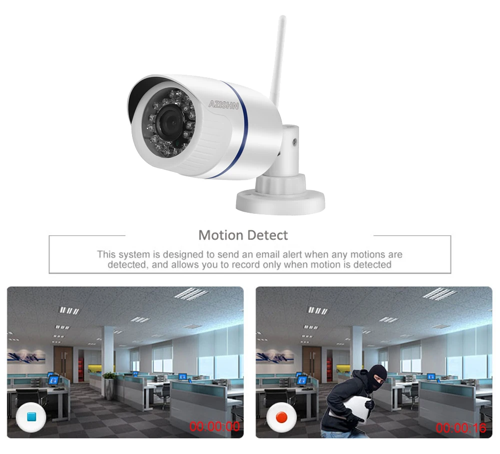 IP камера AZISHN с Wi Fi 1080/960/720P 24 ИК слот для SD карты 64 ГБ|wifi ip camera 1080p|camera with sdwifi |