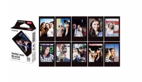 Fujifilm Instax Мини Мгновенный мультфильм фильм мини Fuji пленка instax для Polaroid Мини 7s 8 9 25 50s 90 SP-1 2 CHECKY QIAO - Цвет: black frame