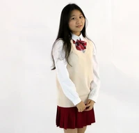 2022 sweater vest spring and autumn v neck cotton knitted vest jk uniforms girls student costume new