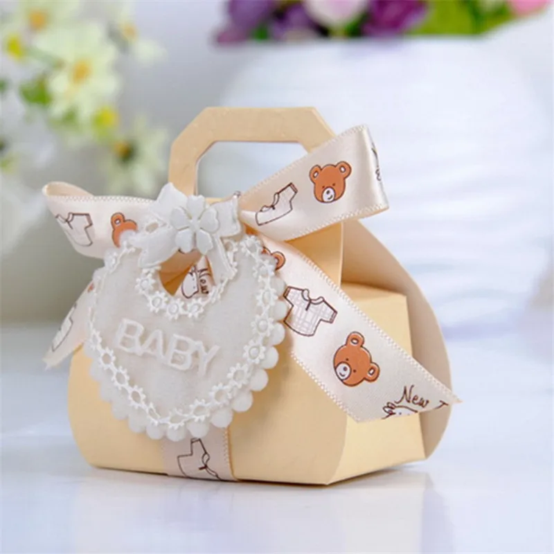 60 шт. медведь Форма DIY Бумага свадебный подарок на крестины Baby Shower вечерние пользу