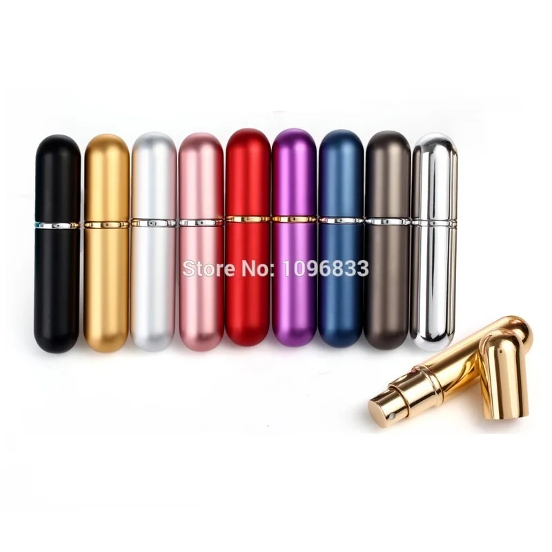 50pcs/lot 6ML Empty Perfume Bottles Aluminium Spray Bottles Parfum Atomizer 6CC Botella Aluminio Vacia Atomizador