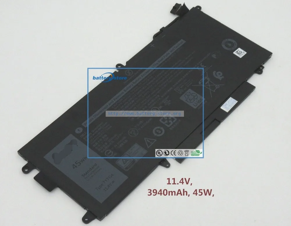Бесплатная доставка 11 4 V 3940 мА · ч 45 W Подлинная батарея 71TG4 для Dell Latitude 5289 2 в 1 DELL 7390