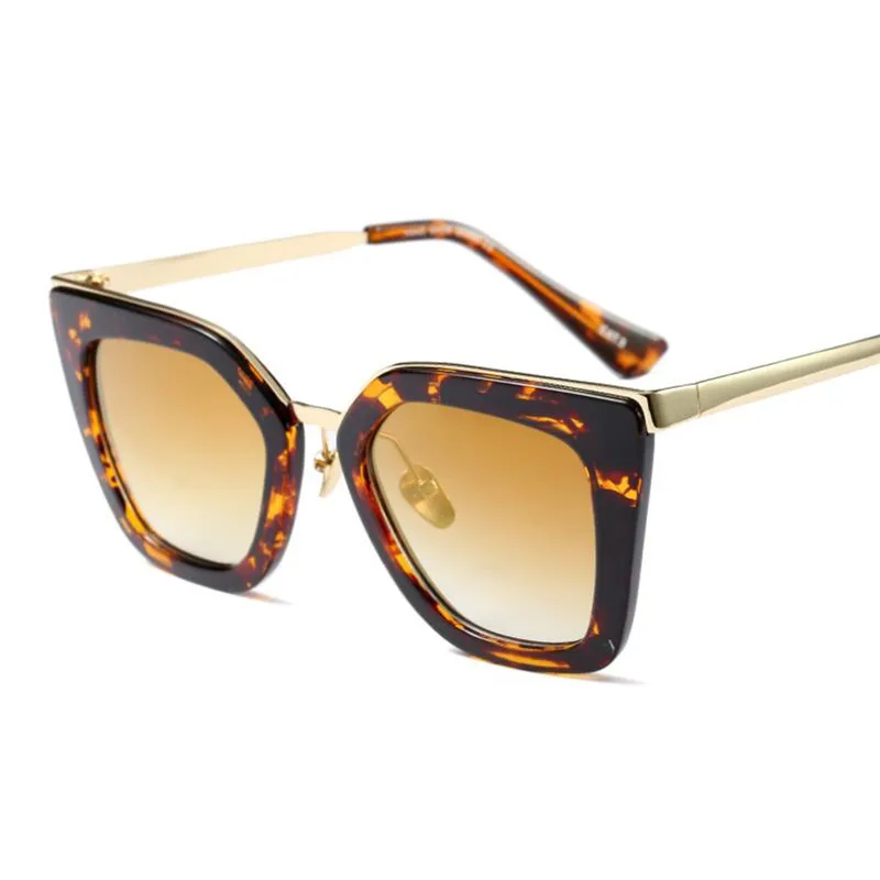 Женские зеркальные солнцезащитные очки Cat Eye винтажные брендовые дизайнерские в