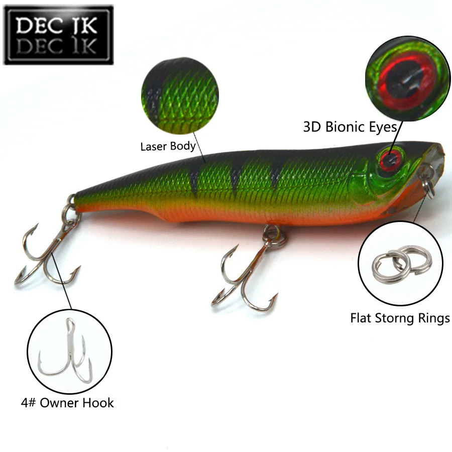 6 шт. карандаш искусственная приманка жесткая рыболовная поплавок топ плавающая