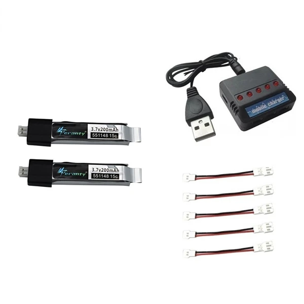 Обновленная версия зарядное устройство комплекты для WLtoys V911 F929 F939 вертолет 3,7 V 200mAh 551148 Аккумулятор для V911 F929 F939 - Цвет: Светло-серый