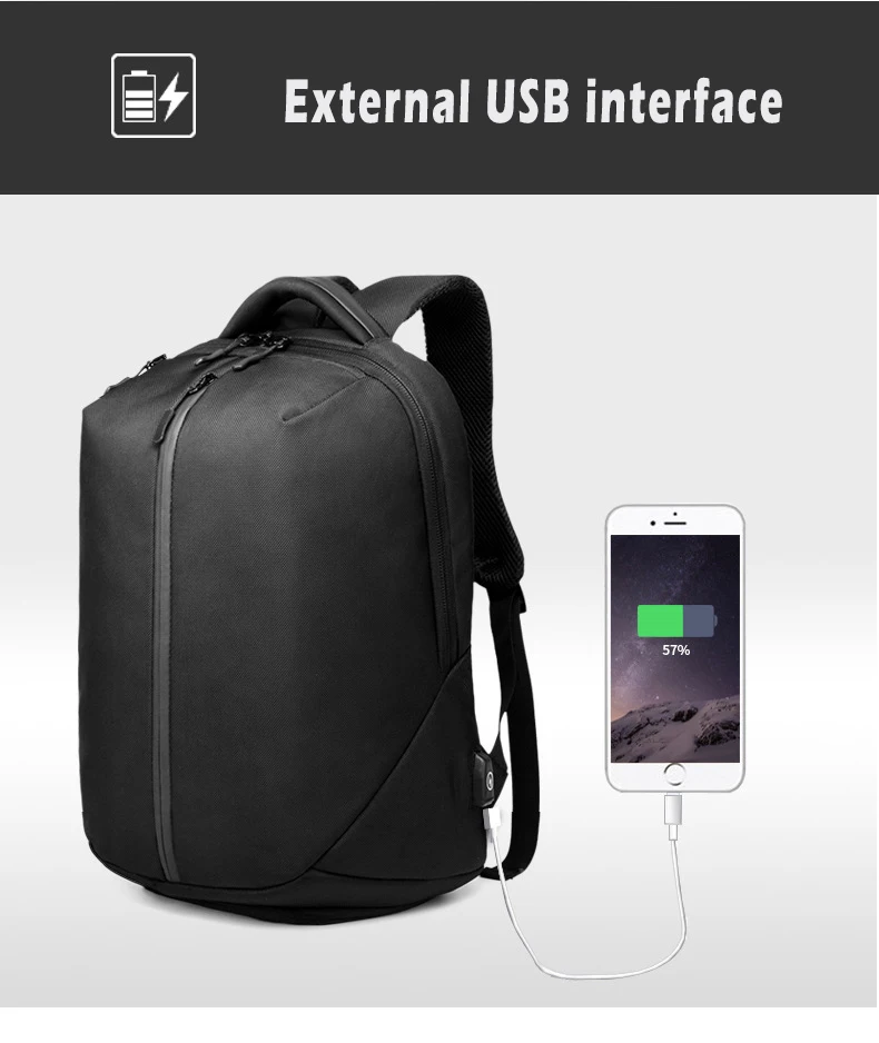OZUKO повседневные мужские дорожные студенческие водонепроницаемые сумки с usb-зарядкой, Противоугонный замок с паролем, 15,6 дюймов, рюкзаки для ноутбука, женская обувь с карманом