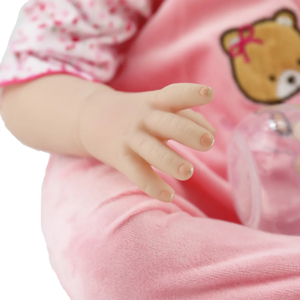 Большая кукла реборн 55 см мягкие силиконовые куклы Реборн для девочек menina baby surprise