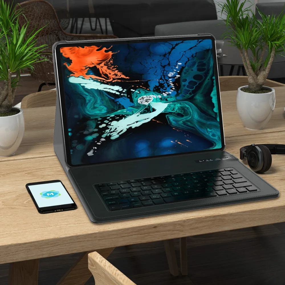 Чехол для планшета iPad Pro 12 9 дюйма 2018 съемный беспроводной кожаный флип чехол с