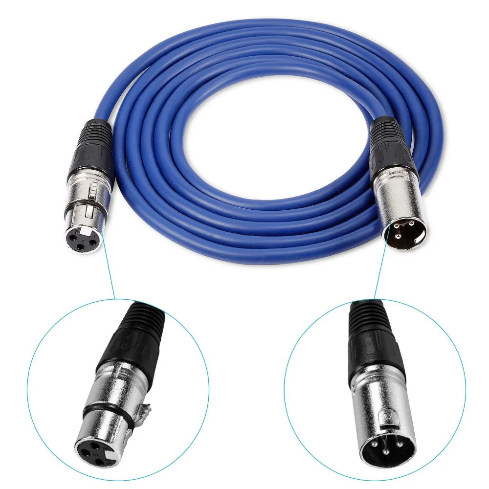 Neewer 6 Pack 1 метр аудио кабель Шнуры XLR папа к Женский микрофон цветные кабели