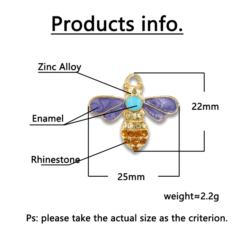 Эмалированные Подвески honeybee DIY ювелирные изделия подвески аксессуары серьги