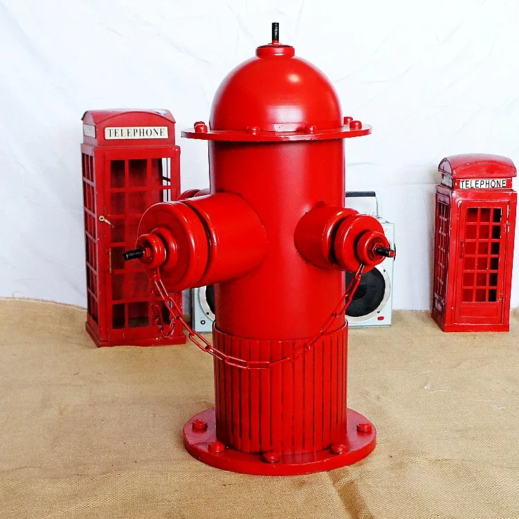 Креативный огненный гидрант украшения Ретро Оловянная модель реквизит для