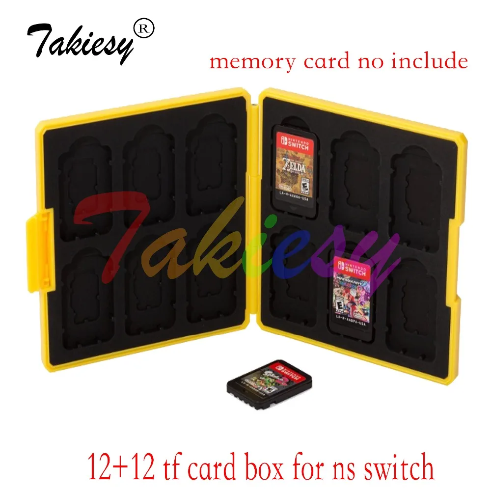 Nitendo switch 12 tf card box защитный чехол для карт игр картриджи жесткий футляр
