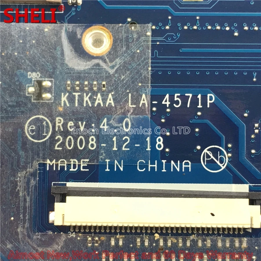 MOUGOL K000078280 материнская плата для ноутбука Toshiba Satellite A350 A355 ktkaa LA-4571P GM45 DDR2 Бесплатная