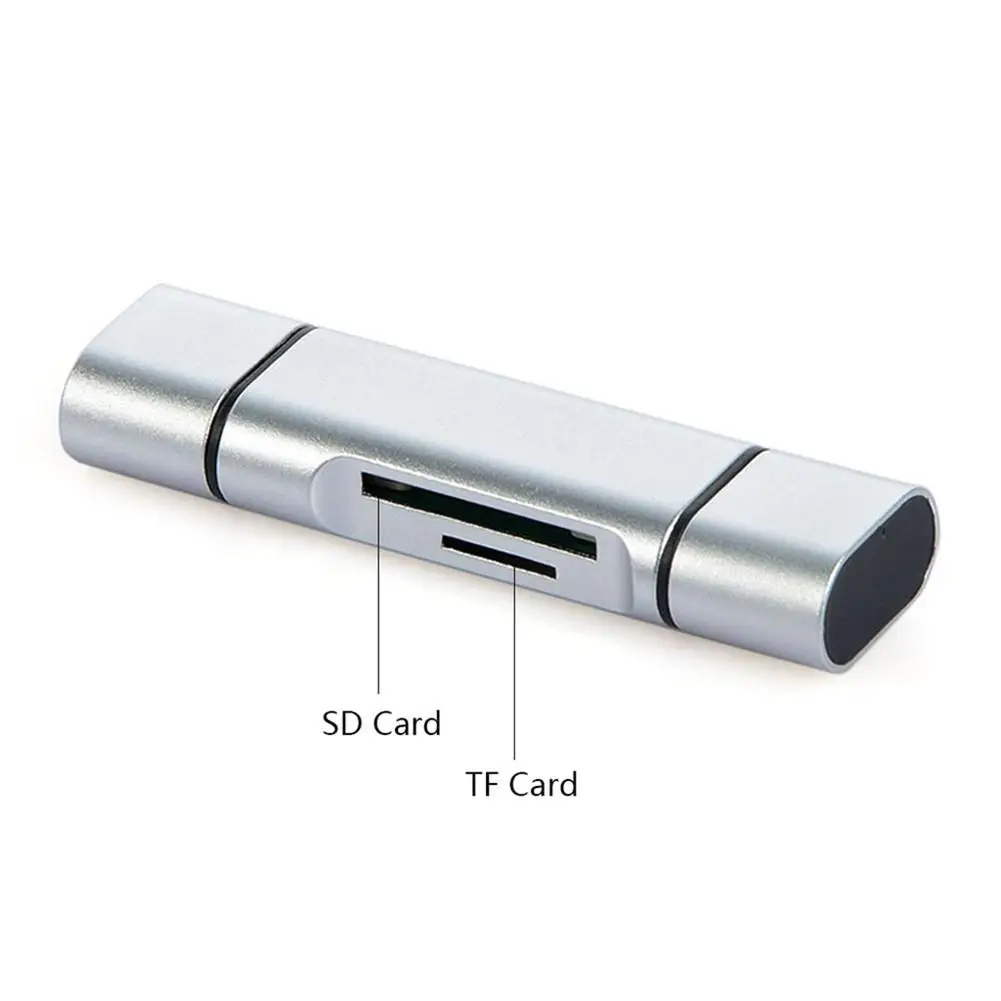5-в-1 Тип C OTG кард-ридер с флеш-накопитель USB с гнездовым Интерфейс для ПК USB 2,0 чтения TF слот для карт памяти для устройства чтения sd-карт закупка