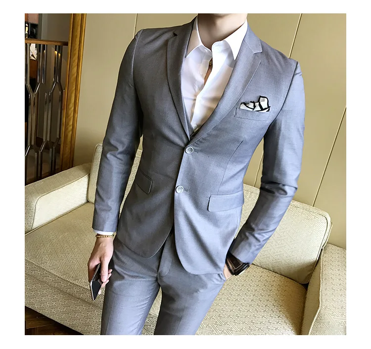slim fit male 3 piece suits wedding dress Men's Business Casual jacket Wedding Prom Dinner Gown Wear Suits Groomsman tuxedos