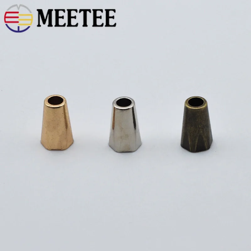 Meetee 50 шт. металлическая пробка шляпа с пряжкой веревка шнур конец куртка ремень украшения шнур замок DIY Швейные тренировочные брюки аксессуары для одежды