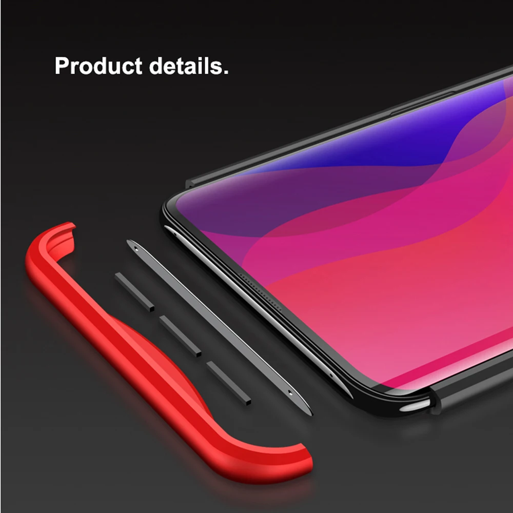 Для OPPO Find X Чехол Armor Coque чехол полностью защищающий Телефон Роскошные жесткие ПК 3