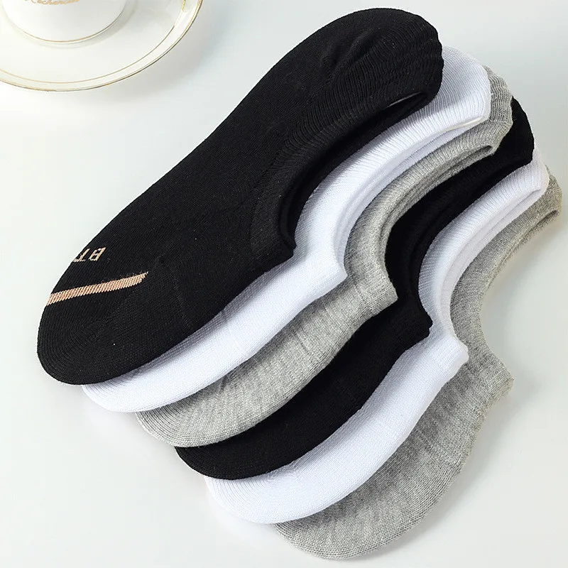Весенне летние Нескользящие антибактериальные носки невидимые мужские и