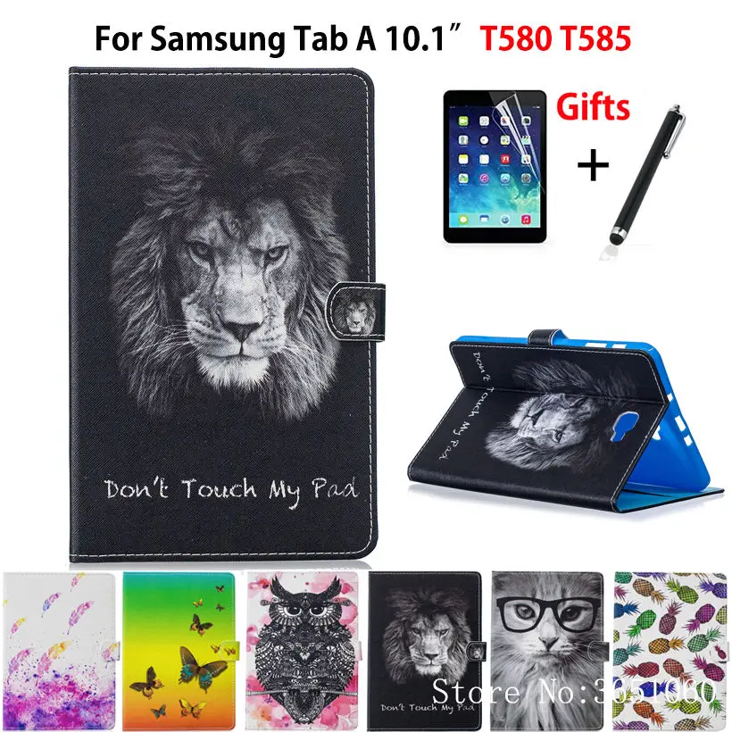 Чехол Fundas для Samsung Galaxy Tab A A6 10 1 дюйма SM-T585 T585 T580 T585N умный чехол из искусственной