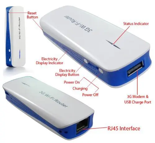 Портативный 3g маршрутизатор с power bank 1800 Mah беспроводной Wi Fi в качестве Bank для