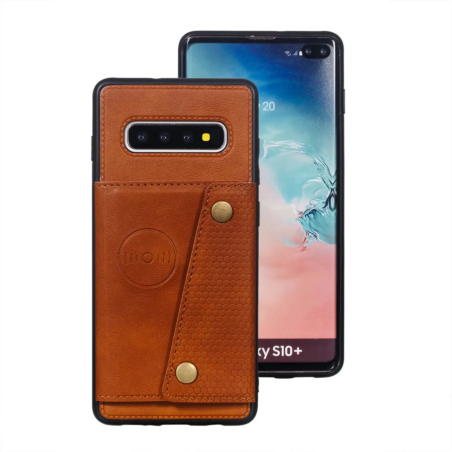 Чехол бумажник с отделениями для карт Samsung S10 S9 S8 Plus S10e чехлы A6 A7 J4 J6 2018 A10 A20 A30 A40 A50 A70