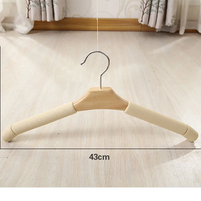 Смелые твердые деревянные губки Нескользящие бесшовные домашние вешалки для