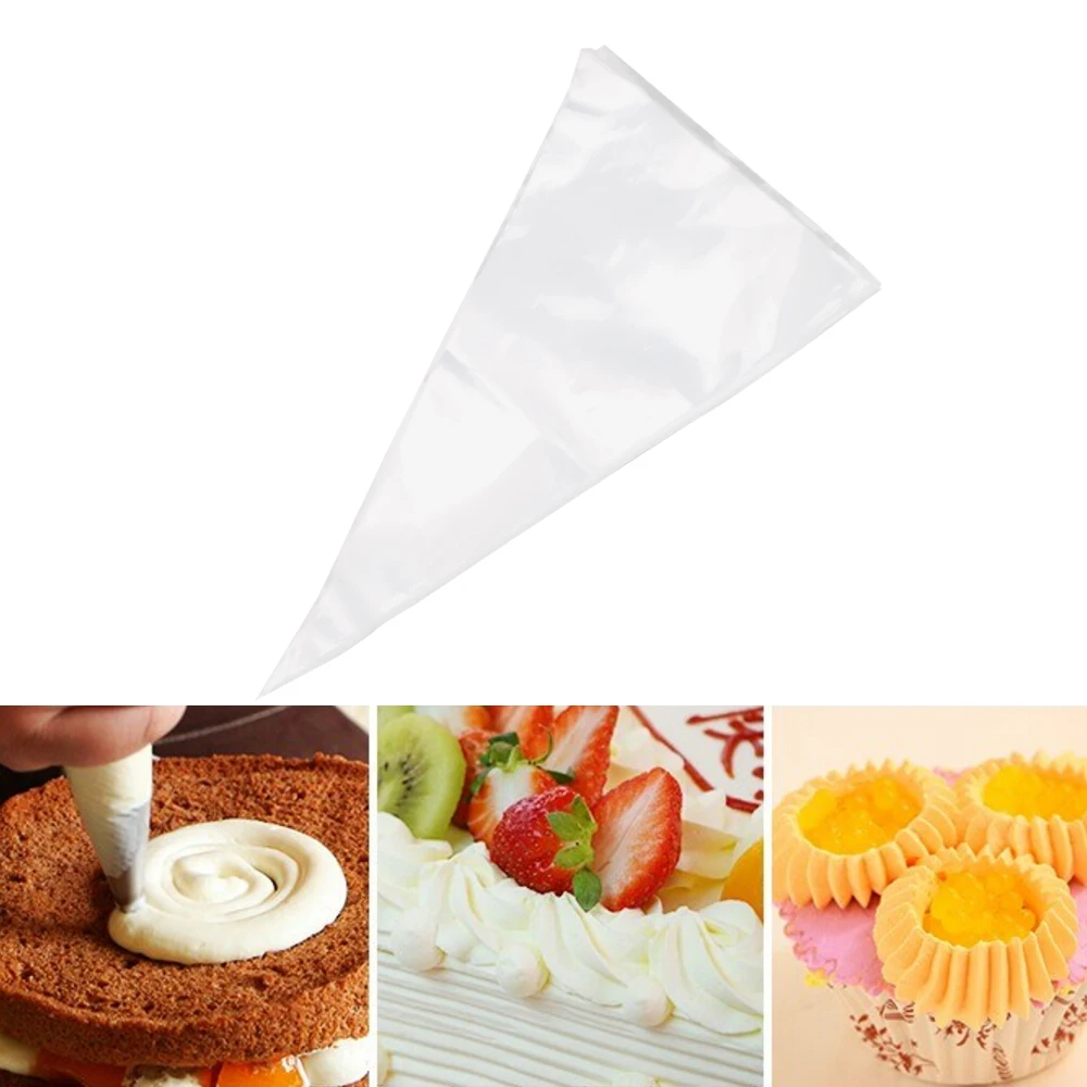 HILIFE 50pcs Fondant Cake Cream Bag Disposable Pastry Bag Cake Tools Icing Piping Bags Cake Cupcake Decorating Tools