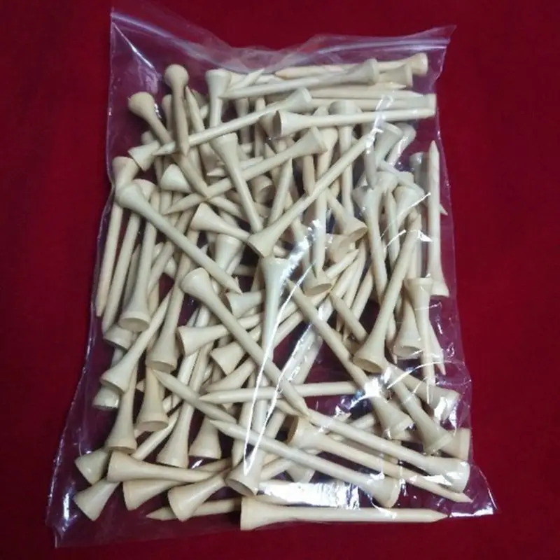 Высокое качество 100 шт. красочные экологическим Древесины Гольф футболка длинные