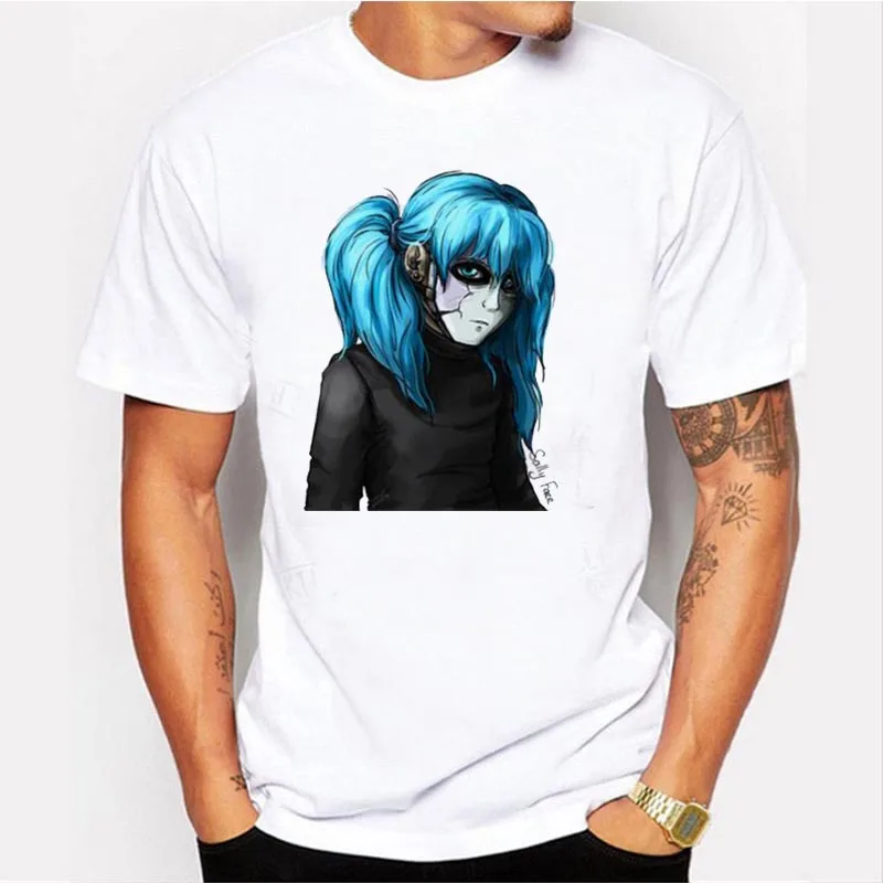 Новая футболка Sally Face уличная Мужская Футболка Harajuku забавная игра Топ хип одежда