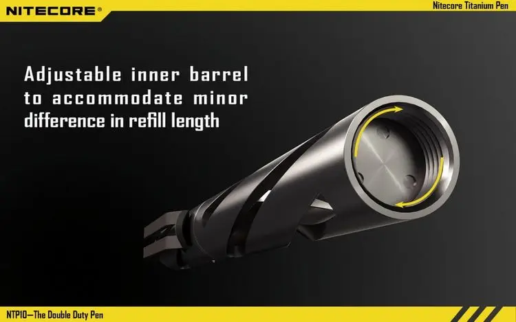 NITECORE NTP10 титановая тактическая ручка Hallow Carve Body tungsten steel конический наконечник+ ручка из матового алюминия сплав чехол инструмент difesa