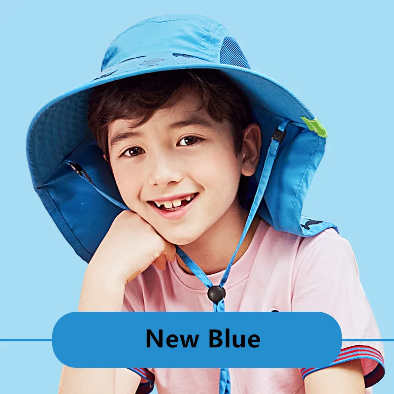 New Blue Kocotree/Детская Солнцезащитная шапочка для мальчиков и девочек, детская Солнцезащитная шапка для улицы, унисекс, летняя кепка для отдыха для детей - Цвет: New Blue