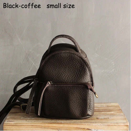 Black Coffee (Small) GUMST,, натуральная кожа, маленький женский рюкзак, высокое качество, коровья кожа, для девушек, Мини, школьная сумка, сумка через плечо - Цвет: Black Coffee (Small)