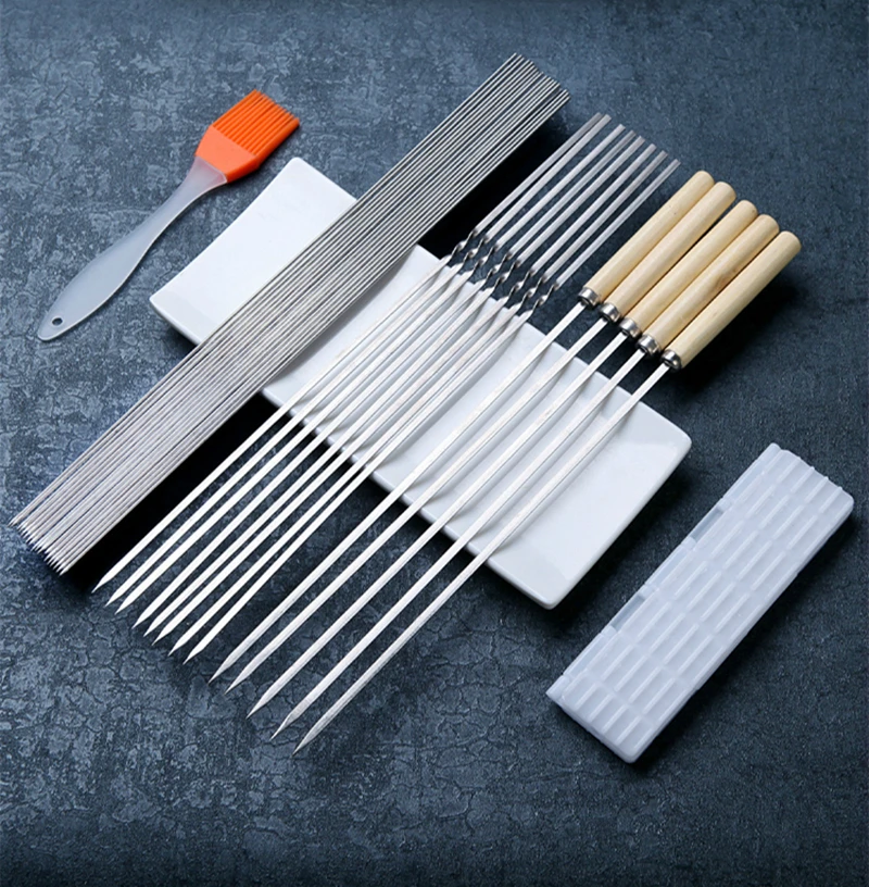 

Гриль для барбекю из нержавеющей стали с деревянной ручкой