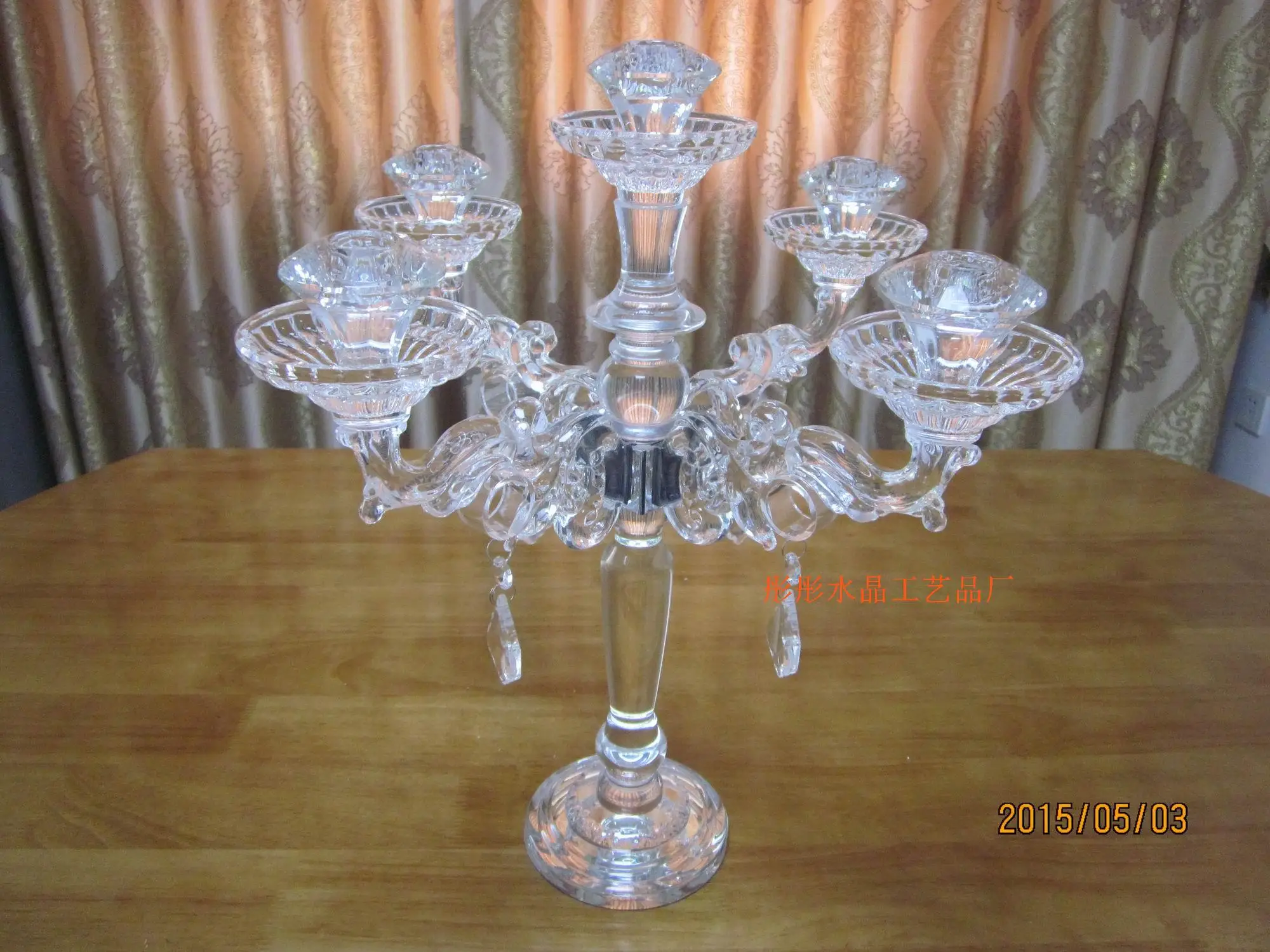 

European direct sales company five crystal candlestick, wedding Candlestick, new home furnishings