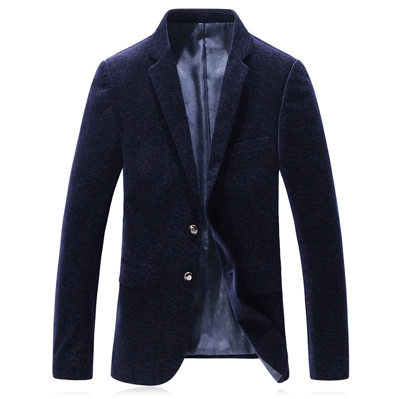 2017 осенние и зимние мужские повседневные Модные фланелевые однобортные блейзеры