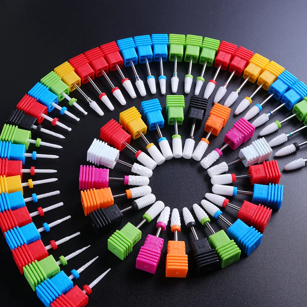 Ceramic Nail Drill Bits Bullet Rotary Burr Manicure Milling Cuticle Electric Machine Accessories Art Files Tools TRLL29-56 | Красота и