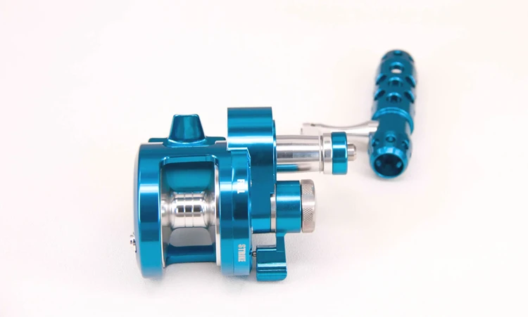 Blue CNC Full Metal Trolling Reel Jigging Max Drag 30kg Fishing 7+1BB Raft 2 Speed Wheel for Big game Sea/Boat reels tatula | Спорт и