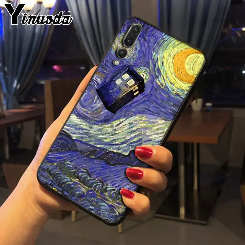 Yinuoda Ван Гог Картина маслом умный чехол черный мягкий для телефона huawei p20 pro p20lite